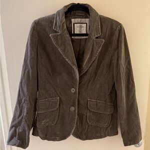 H&M Dark Brown Corduroy Blazer